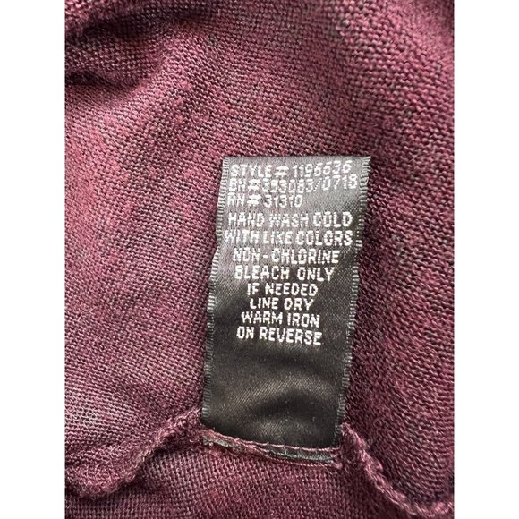 By And By Womens Sweater Dress Size Small Keyhole Neck Long Sleeve Pockets Wine - Picture 14 of 14